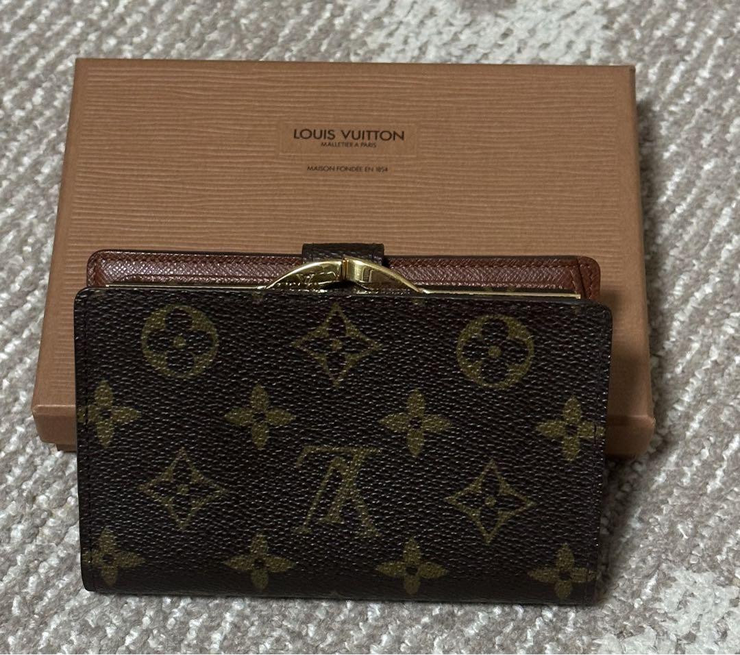 LOUIS VUITTON がま口 二つ折り財布 LOUIS VUITTON ルイヴィトン 二つ折り財布 モノグラム がま口財布