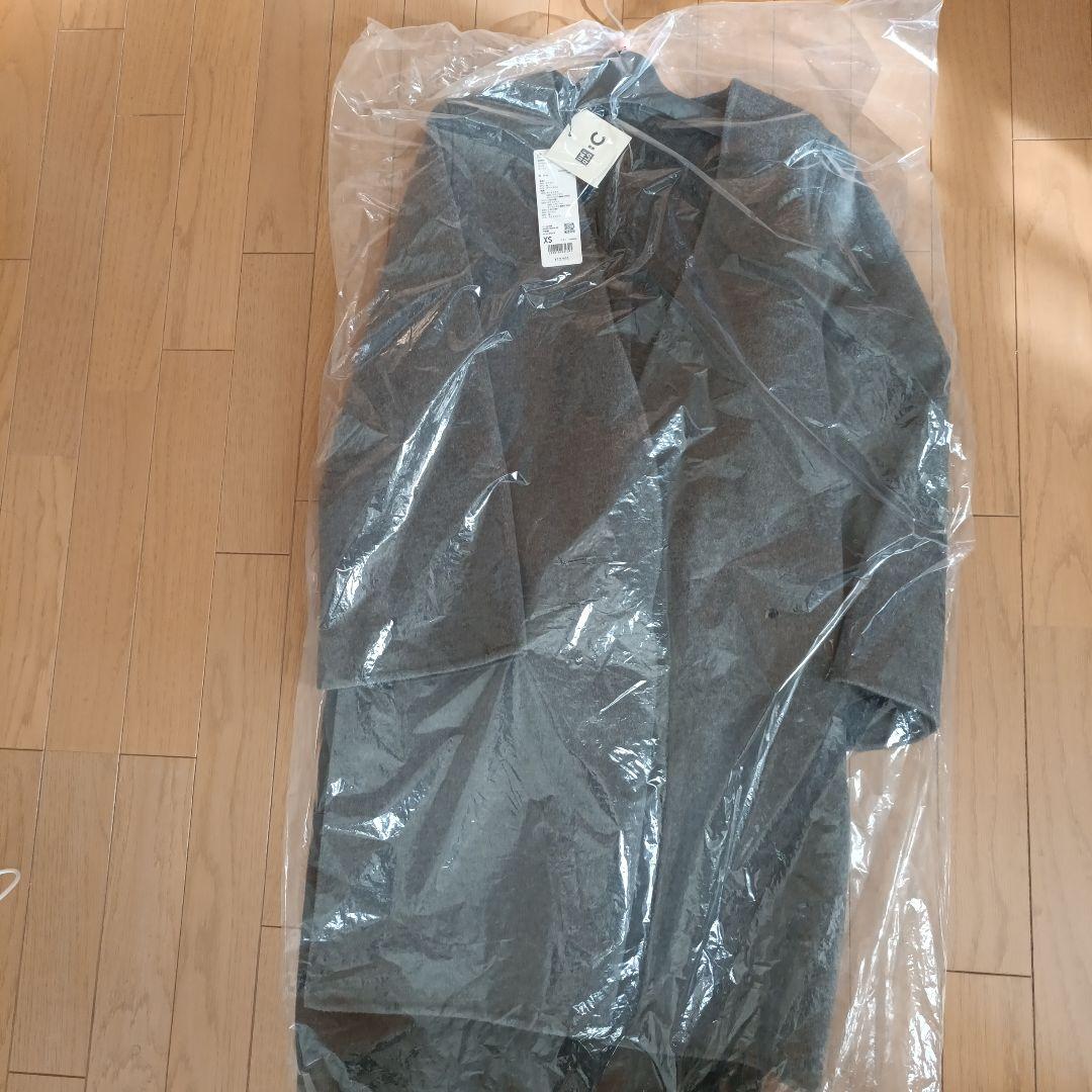 UNIQLO ウールロングコート グレー XS