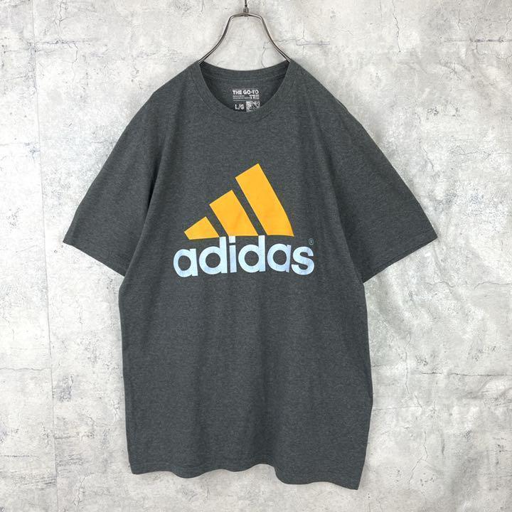 希少 90s adidas アディダス Tシャツ パフォーマンスロゴ グレー美品 希少 90s adidas アディダス Tシャツ パフォーマンスロゴ グレー美品