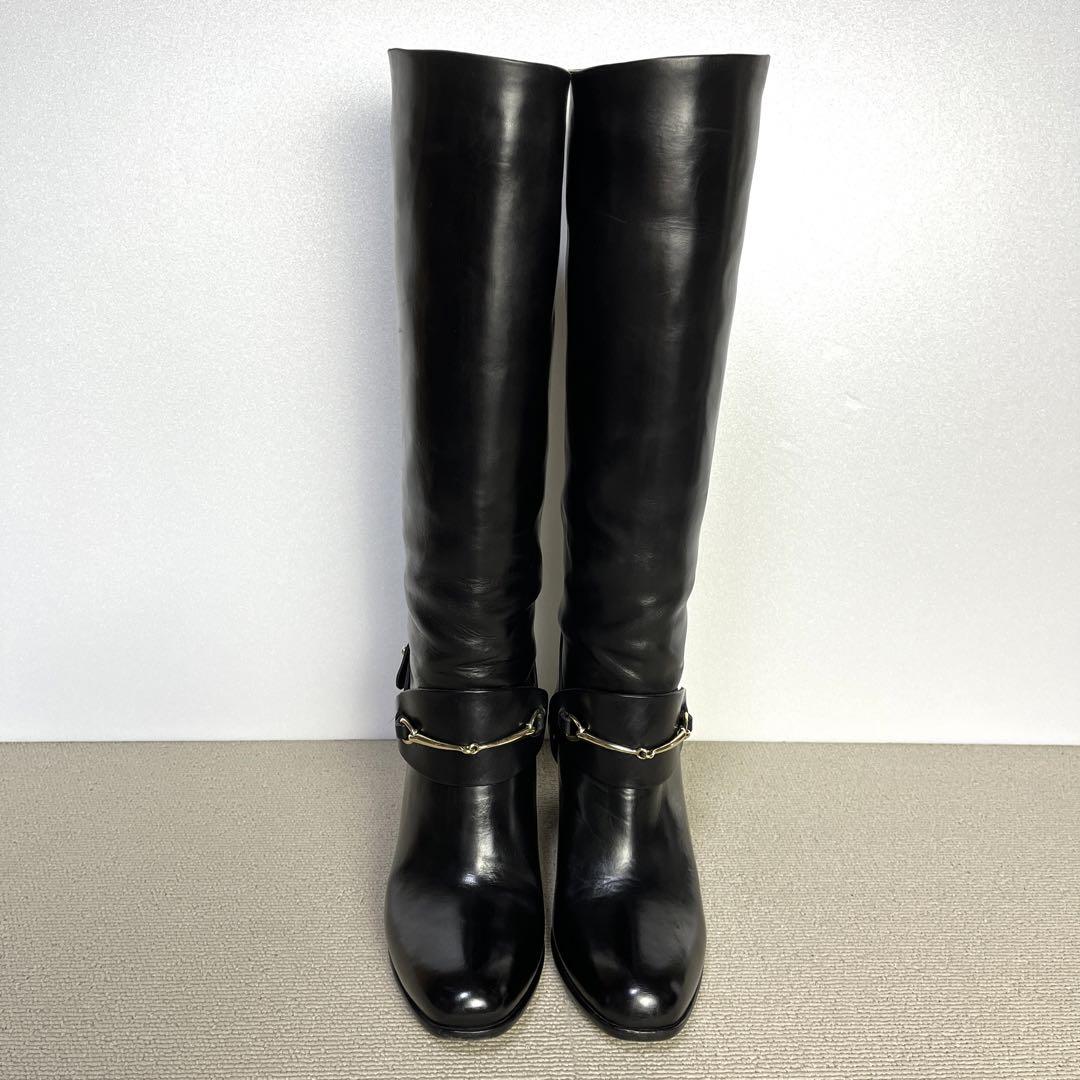 36 SARTORE 2WAY ロングブーツ　黒　サルトル　乗馬ブーツ　23
