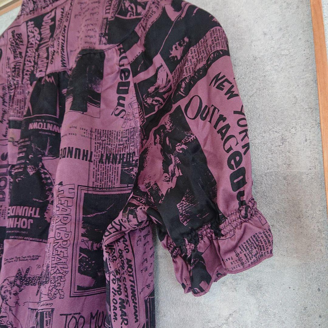 HYSTERIC GLAMOUR New York Dolls シルクブラウス HYSTERIC GLAMOUR New York Dolls シルクブラウス フリーサイズ