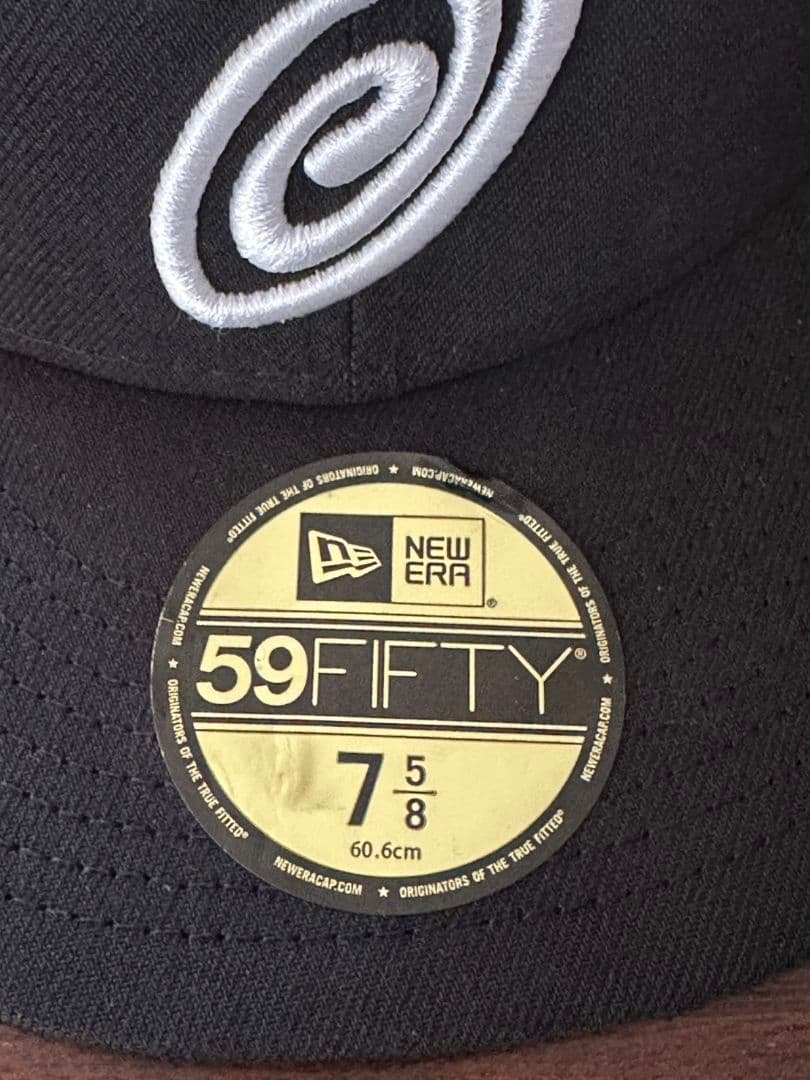 ステューシー×ニューエラ 59FIFTY 黒 キャップ　7 5/8 New Era 59FIFTY STUSSY ブラック キャップ 7 5/8