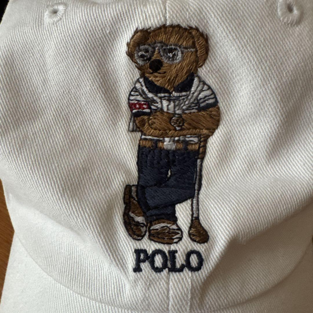 POLO 刺繍ポロベアキャップ2点セット POLO 刺繍ポロベアキャップ ホワイト - メルカリ
