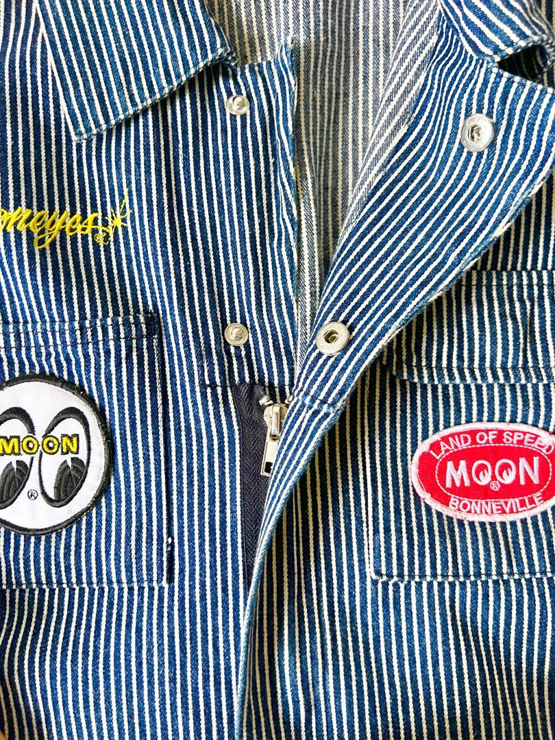 【美品】ムーンアイズ MOONEYES　つなぎ　 カバーオール　Lサイズ