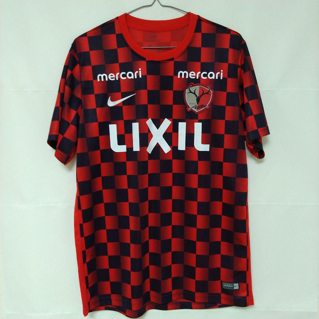 鹿島アントラーズNike サッカーウェア 2XL レッド チェック柄 鹿島アントラーズNike サッカーウェア 2XL レッド チェック柄