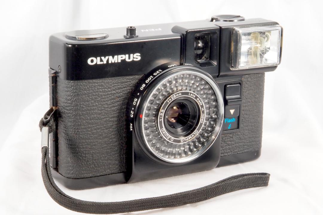 OLYMPUS PEN EF 28mm f3.5 分解整備済 ストロボ露出計正常
