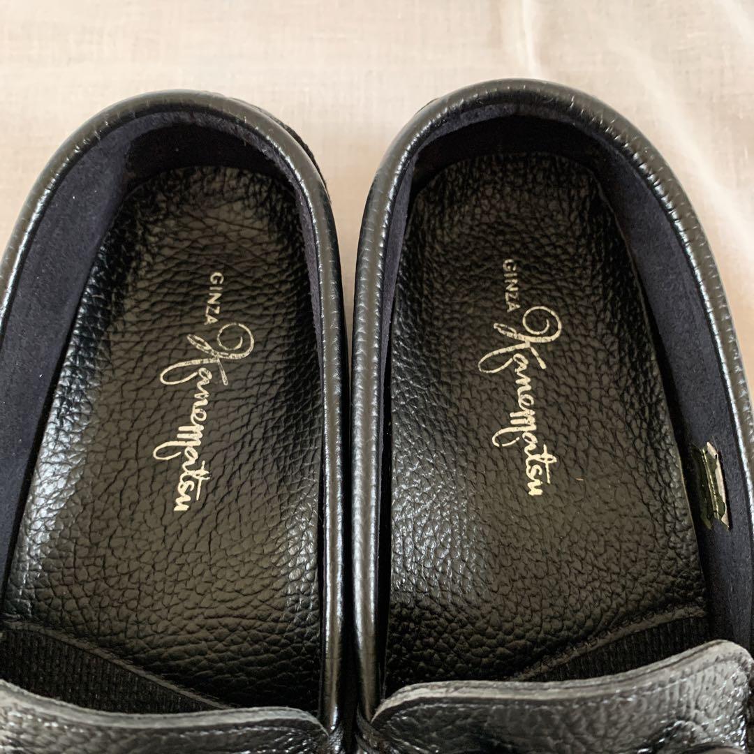 美品 銀座かねまつ ドライビングシューズ ローファー モカシン