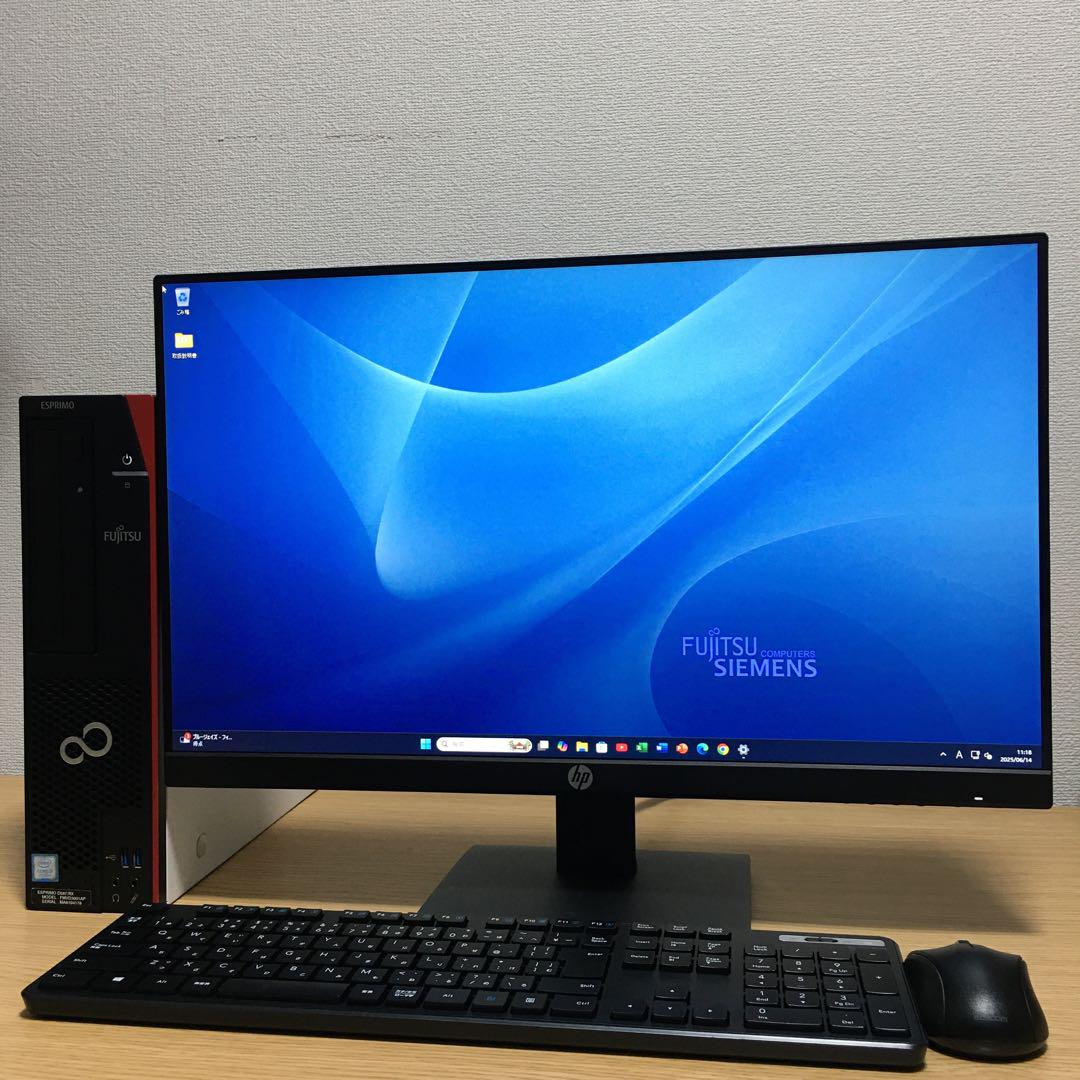 富士通 ESPRIMO Win11 快速i3 デスクトップ 23.8'モニター