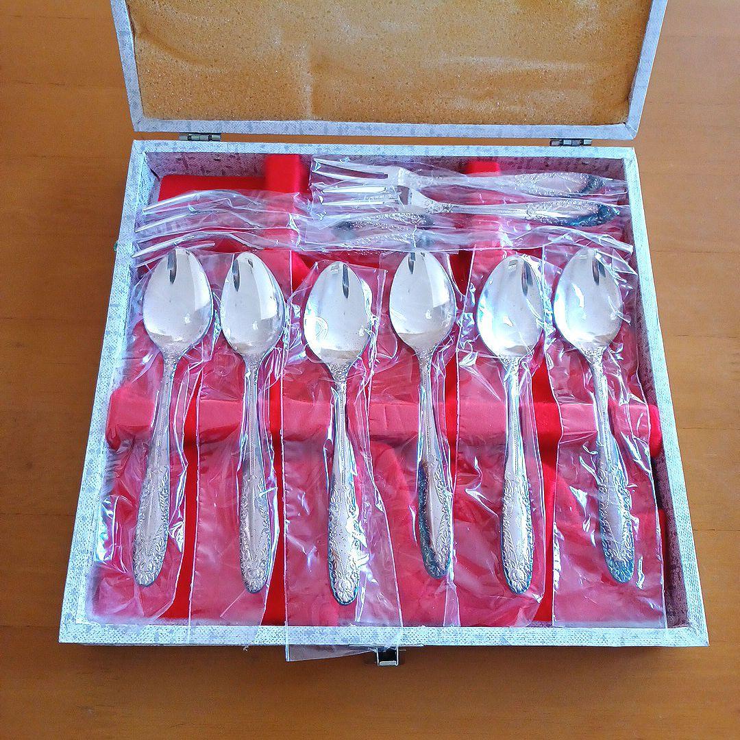銀メッキスプーンフォーク6本セット 新品 未使用 - メルカリ