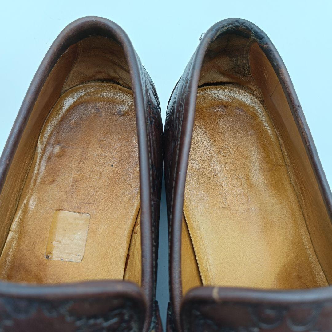 美品 GUCCI ホースビットローファー ブラウン シマ 総柄 41 26.0