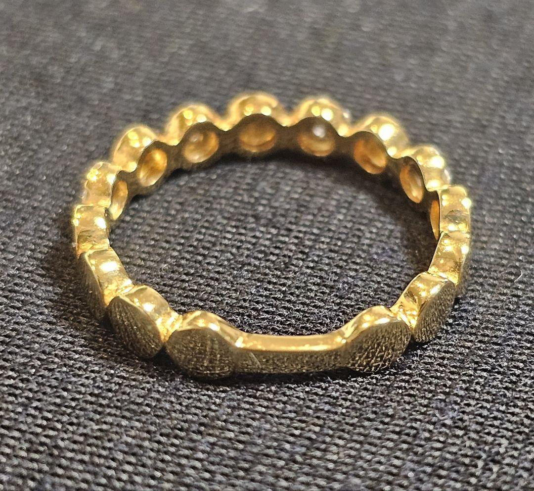 2025年おすすめのアイテム満載 ポンテヴェキオ ゴールドパイエット ダイヤモンド リング #11 K18YG アクセサリー