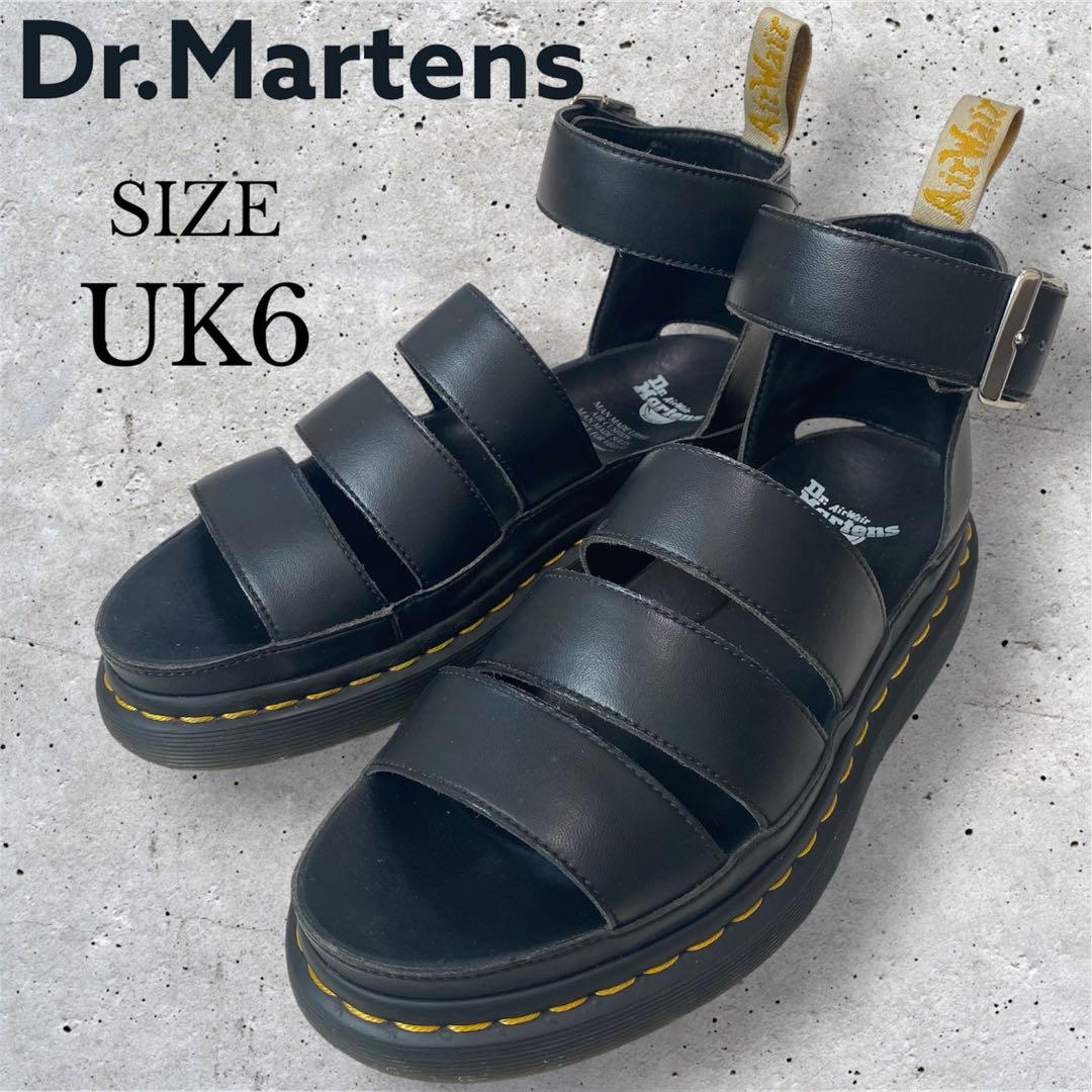 Dr.Martensドクターマーチンクラリッサスタ23.5cm26cm516 Sinclair Milled Nappa Leather Platform Boots in Black Milled