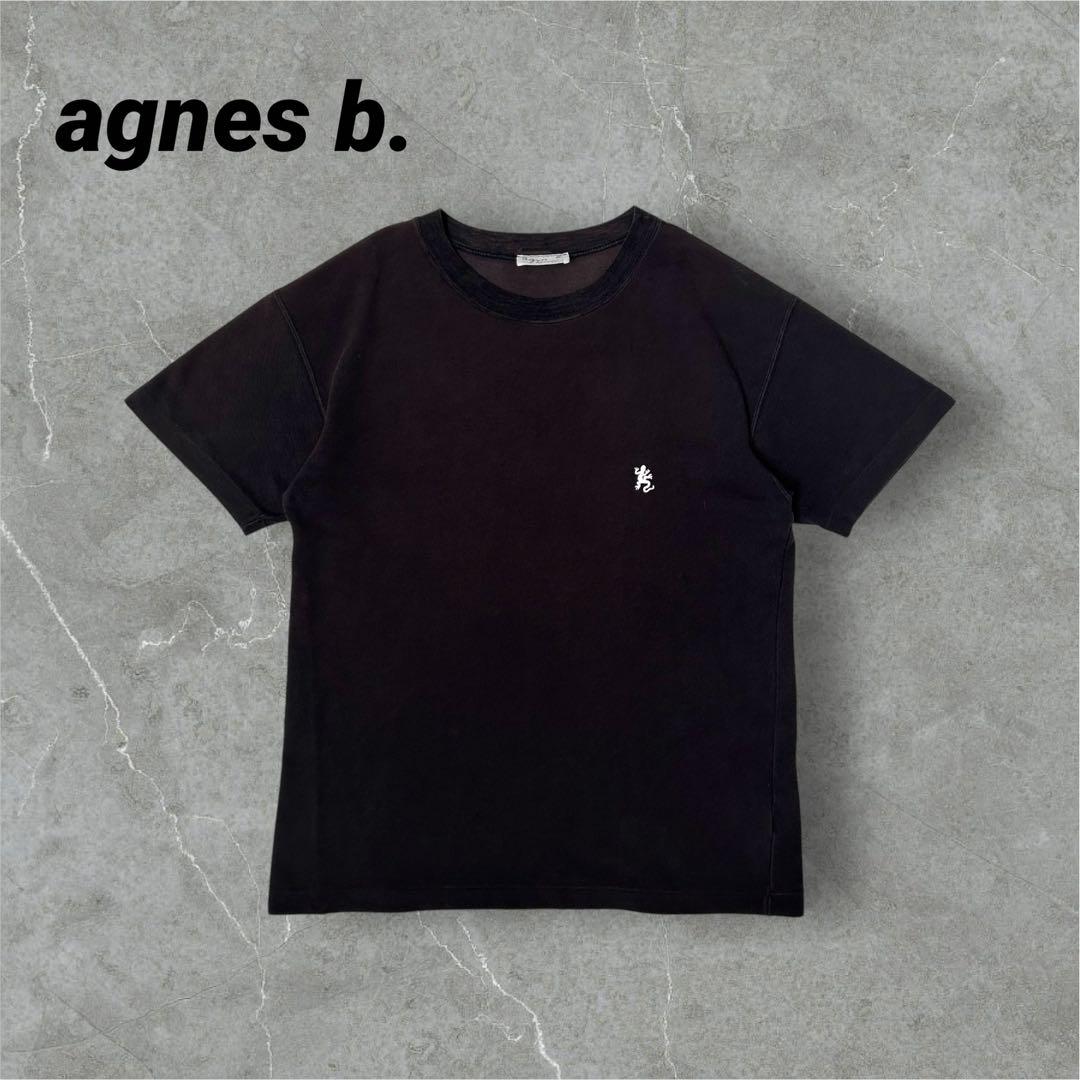 【定番人気】agnes b. homme Tシャツ 刺繍 トカゲ 90s 大きめ