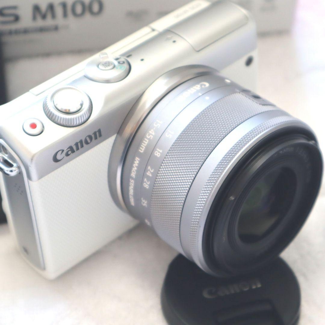 美品✨️Canon キヤノン EOS M100 ダブルレンズキット ミラーレス