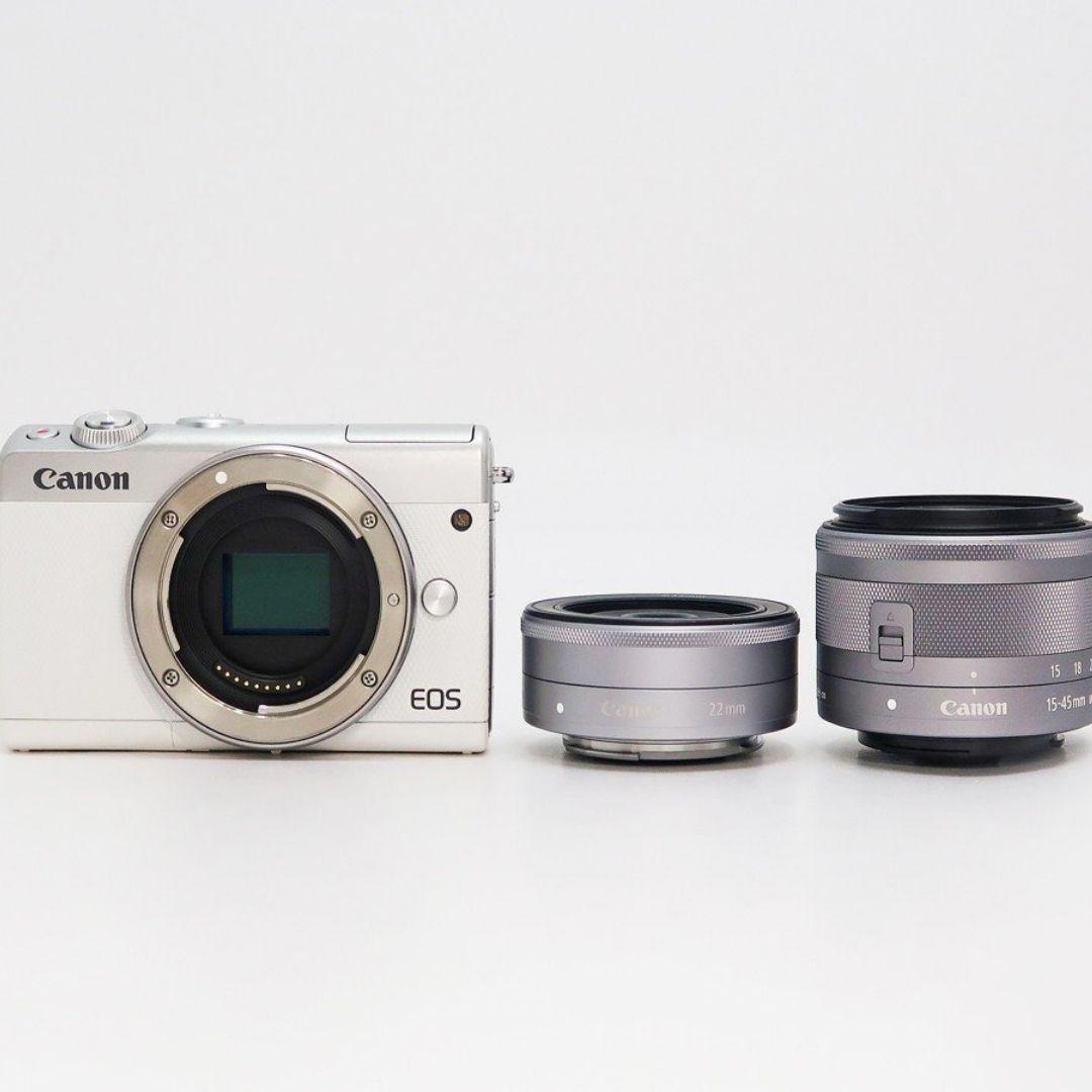 美品✨️Canon キヤノン EOS M100 ダブルレンズキット ミラーレス