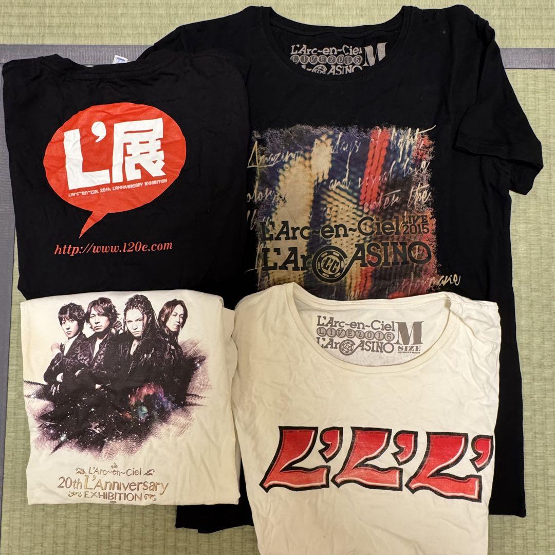 即納！最大半額！ L'Arc〜en〜Ciel Tシャツ 4枚セット【一部訳あり】ラルカジノ M ミュージシャン