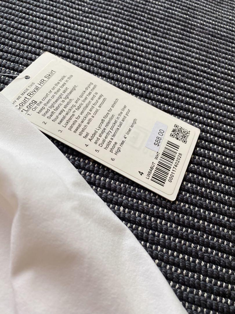 新品 未使用 ルルレモン Lululemon ホワイトフレアスカート 未