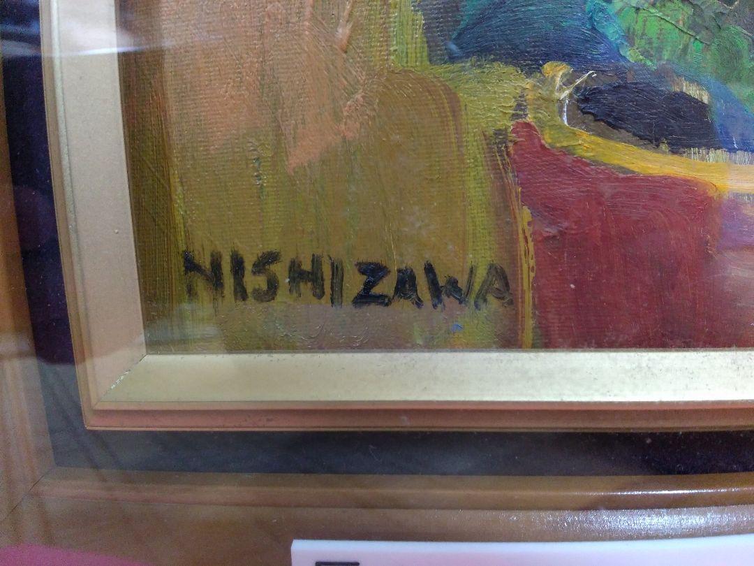 絵画シリーズNO2 油彩画 静物画 花 西澤栄一画伯 画題 「パンジー」 F3号 絵画シリーズNO2 油彩画 静物画 花 西澤栄一画伯 画題