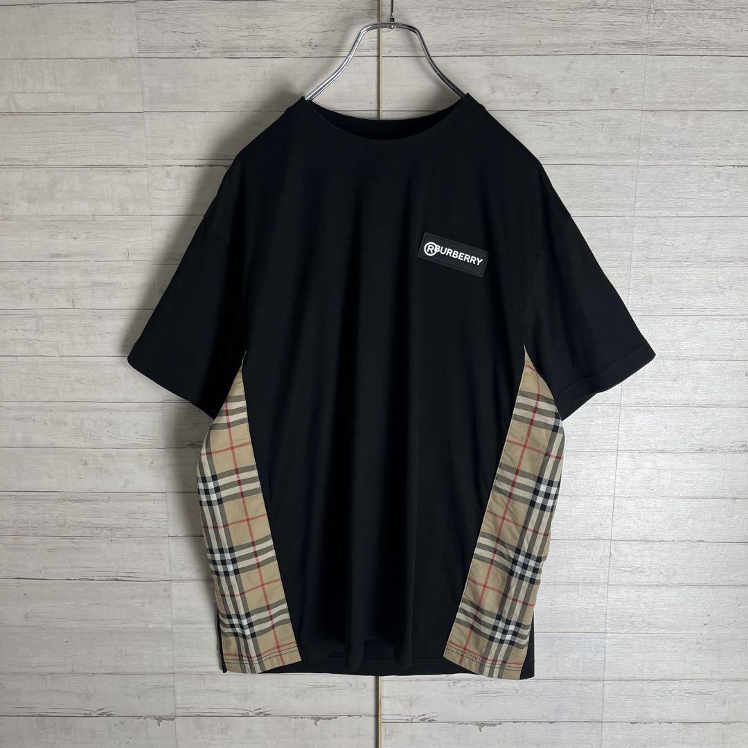 【最高デザイン】 バーバリーロンドン ラバーロゴ ノバチェック 即完売 Tシャツ