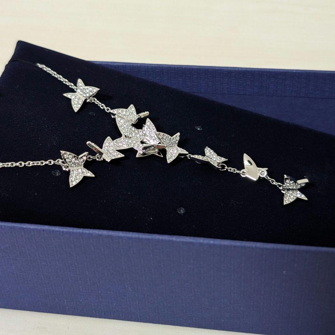 新品 未使用 SWAROVSKI スワロフスキー 蝶々 バタフライ ネックレス