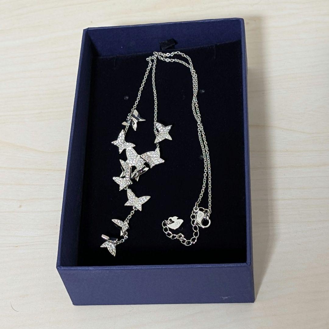 新品 未使用 SWAROVSKI スワロフスキー 蝶々 バタフライ ネックレス