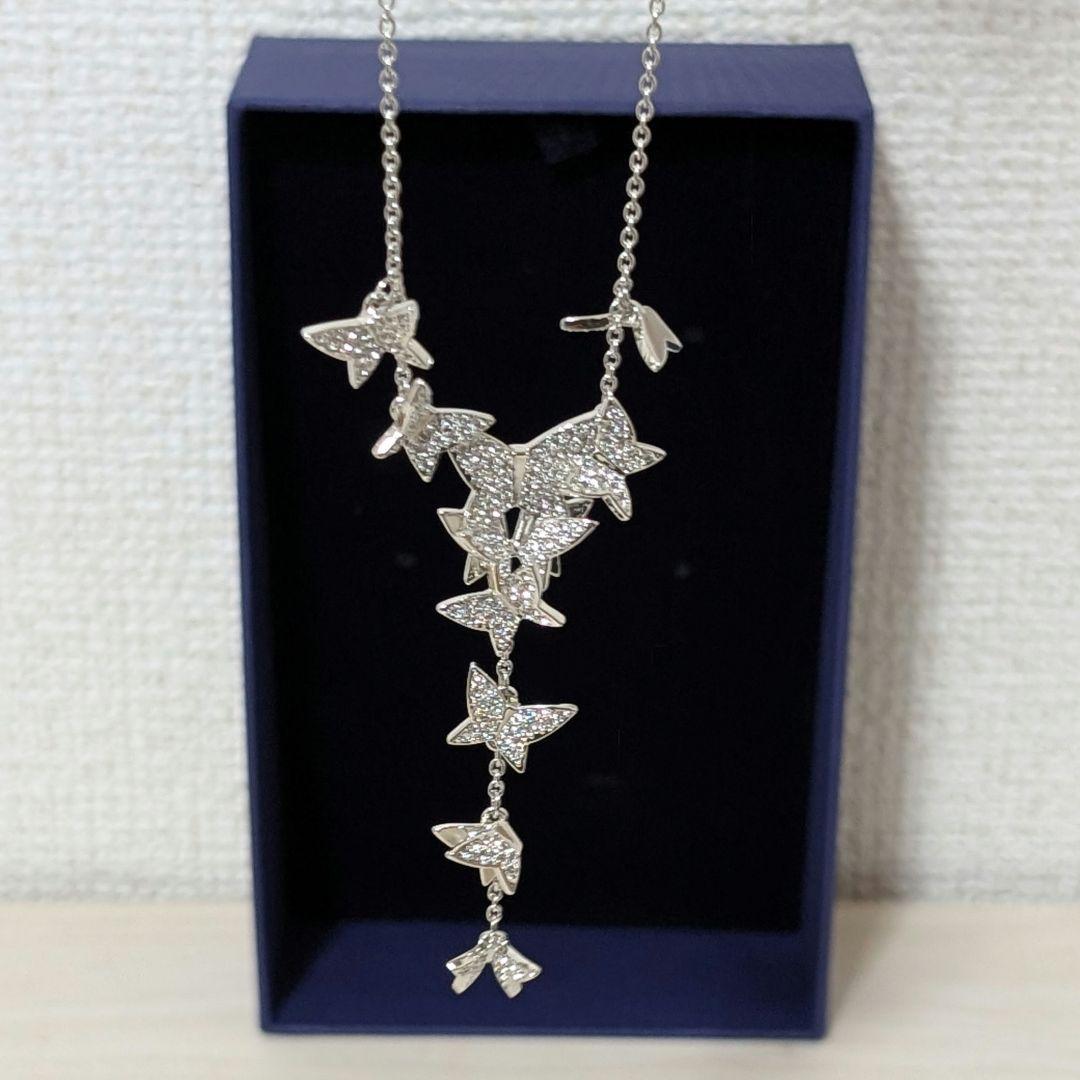 新品 未使用 SWAROVSKI スワロフスキー 蝶々 バタフライ ネックレス