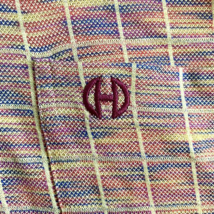 CELINE　セリーヌ　ポロシャツ　半袖　総柄　刺繍ロゴ　イタリア製