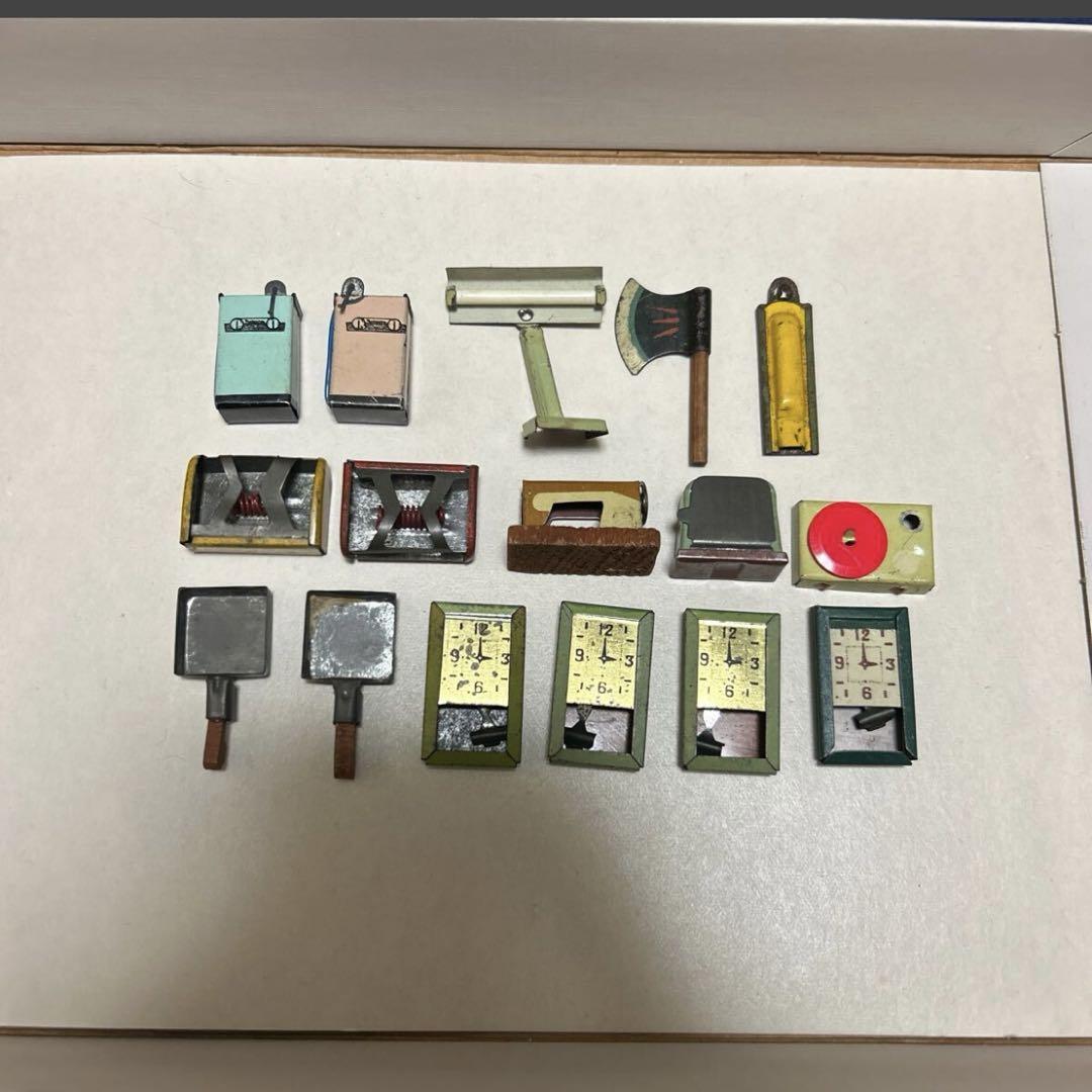 グリコ おまけ ブリキ 16個 セット 昭和レトロ