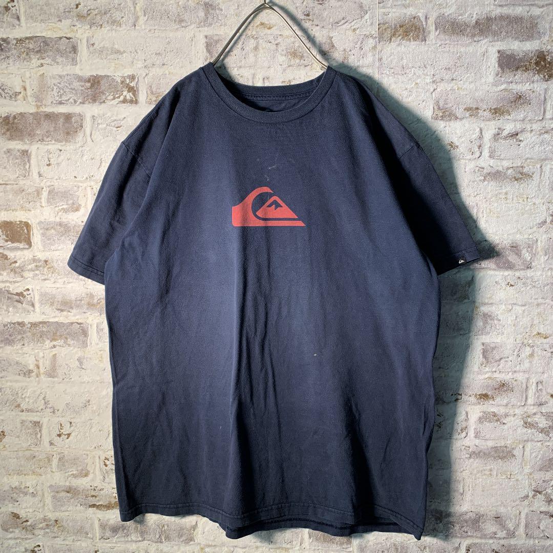 海外最新 クイックシルバー ロゴプリント黒tシャツ スポーツミックス古着usedsm38 Tシャツ カットソー 半袖 袖なし