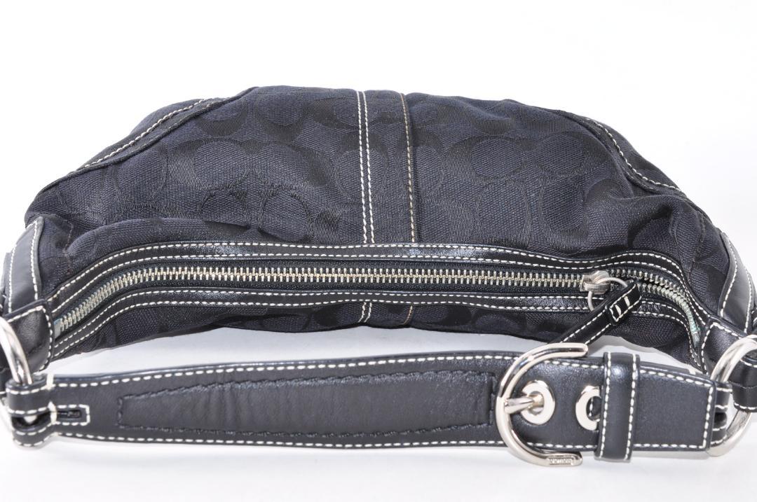 美品 COACH コーチ ハーフムーン シグネチャー ショルダーバッグ 肩掛け COACH - オールドコーチ ショルダーバッグ ハーフムーン 三日月
