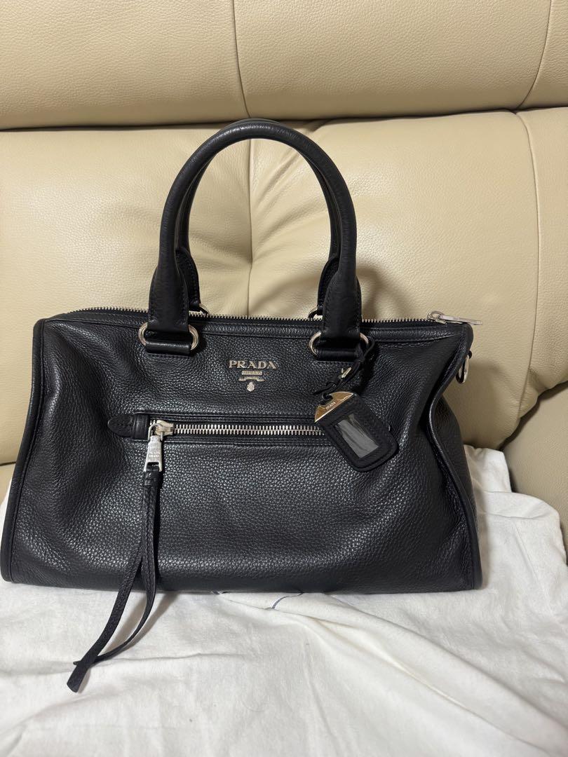 全商品オープニング価格！ PRADA ブラックレザー バッグ バッグ