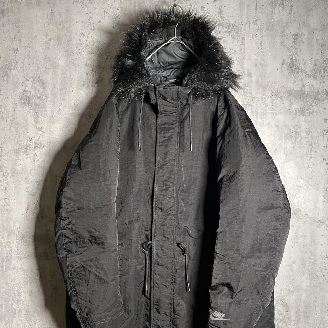 ⭐️激レア⭐️NIKE ダウンフィル モッズコート 美品 XL ブラック 脱着ファー