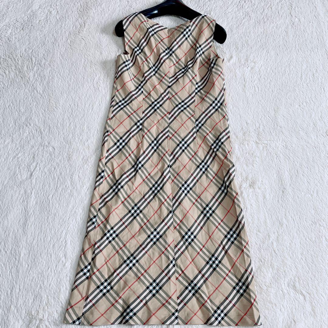 BURBERRY バーバリー ノースリーブ ワンピース チェック柄 ベルト 38 中古・古着通販】BURBERRY LONDON (バーバリー ロンドン