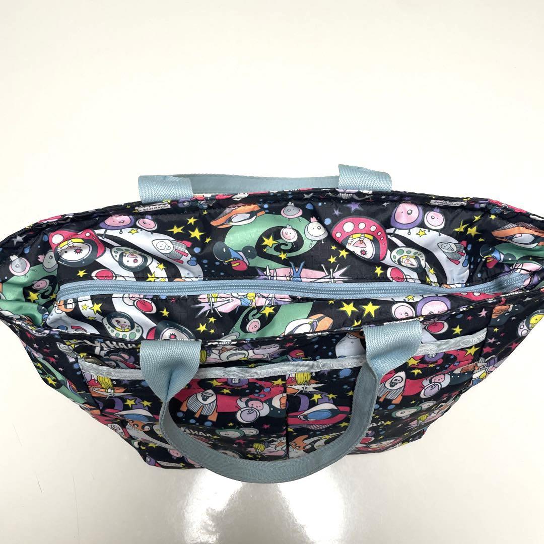 【美品、希少】♡LESPORTSACレスポートサック　トートバッグ　宇宙柄♡ 美品、希少】♡LESPORTSACレスポートサック トートバッグ 宇宙柄