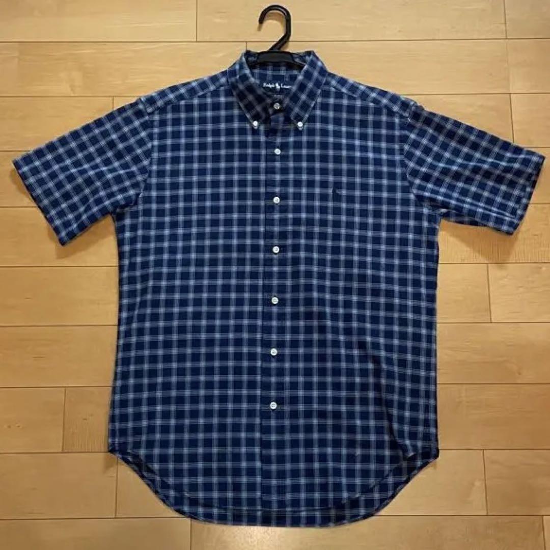 【古着】Ralph Lauren Blake 半袖シャツ M ネイビー