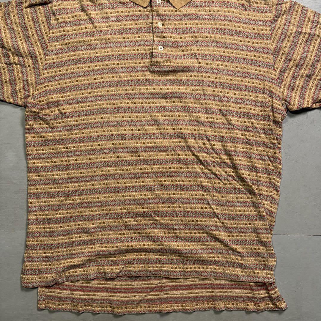 Polo by Ralph Lauren ポロシャツ ネイティブ柄 ボーダー L
