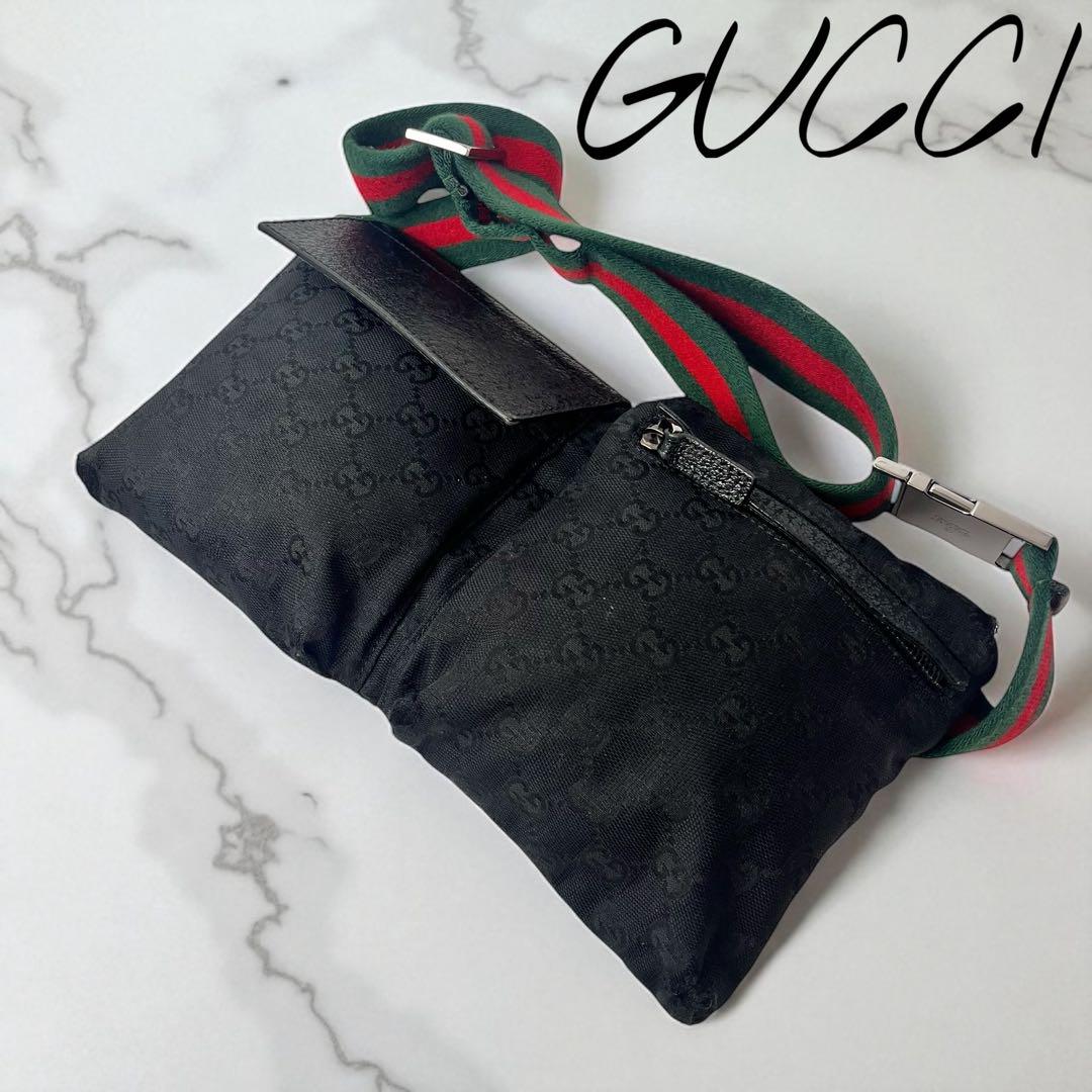 GUCCI グッチ ウエストポーチ ボディバッグ GGキャンバス