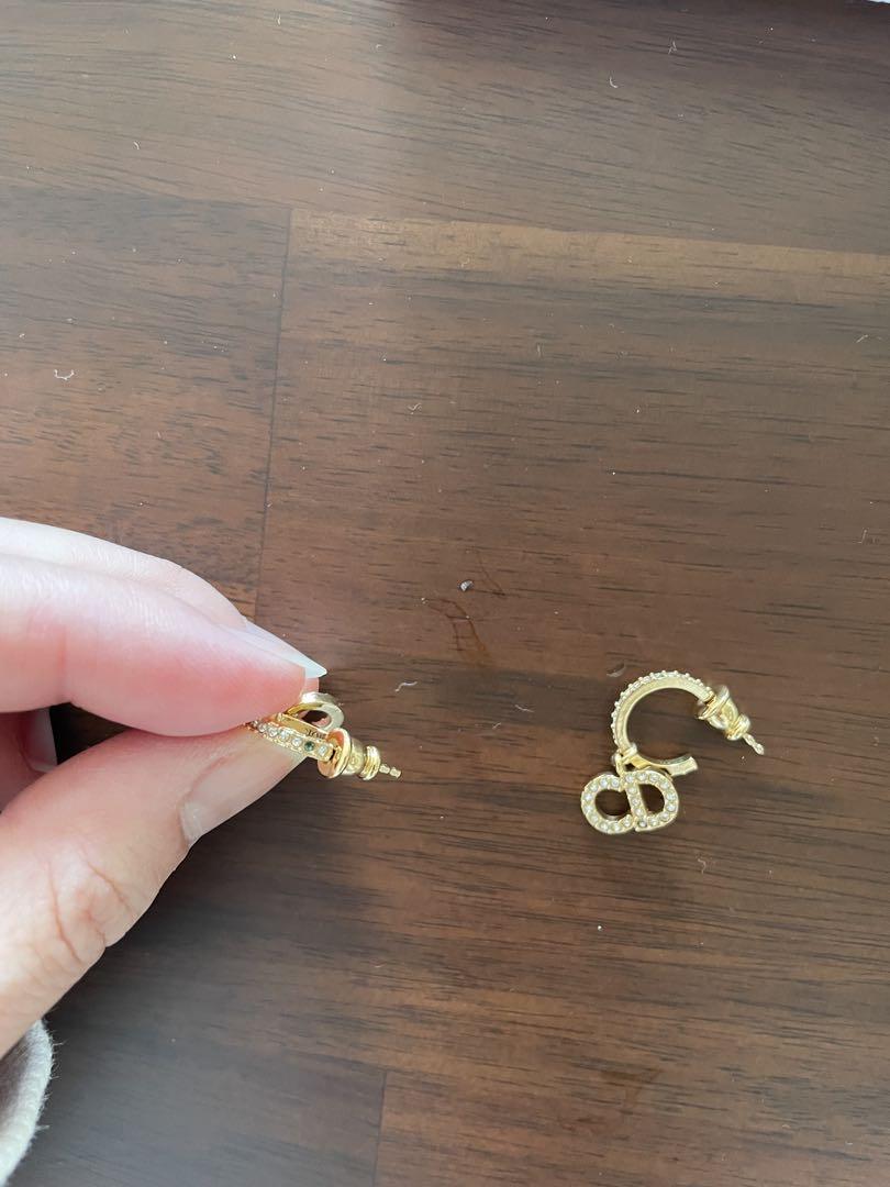Dior ゴールド フープピアス