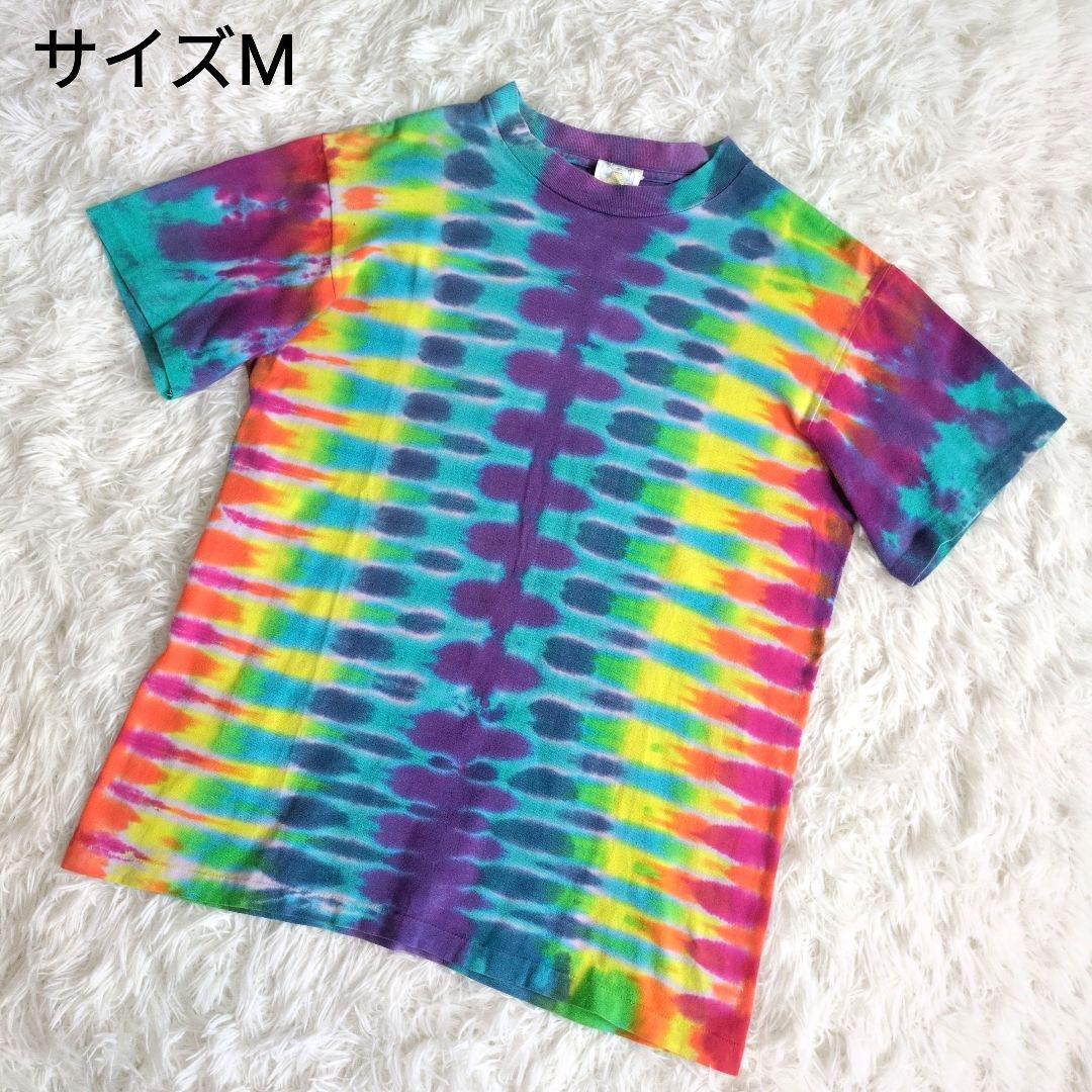 【美品】EYE-DYE　タイダイプリント　USA製　Tシャツ　総柄　Mサイズ