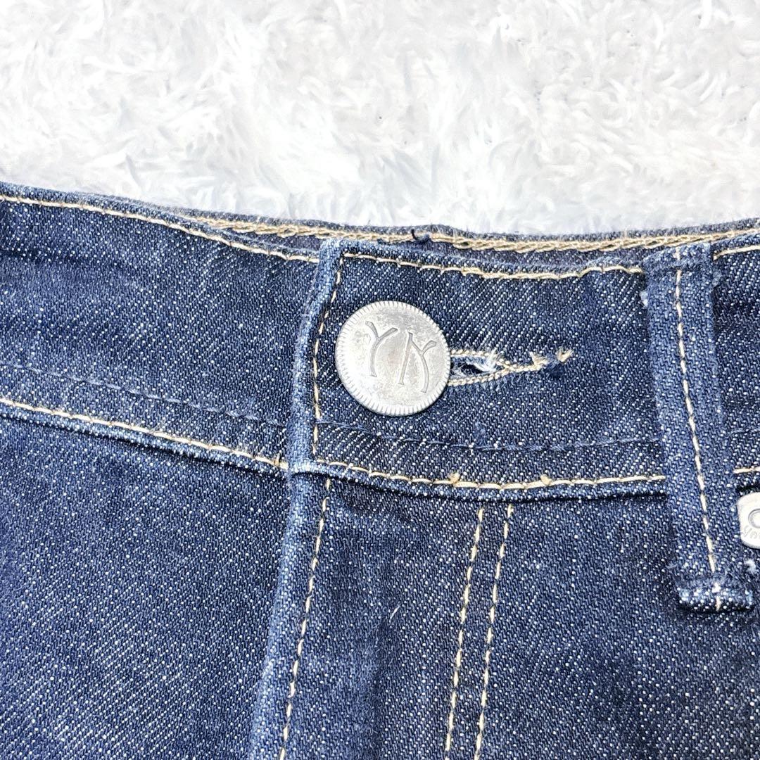 ✨美品✨ ヤヌーク Joan 25 ルーズストレートデニム M ストレッチ 濃紺 ✨美品✨ ヤヌーク Joan 25 ルーズストレートデニム M