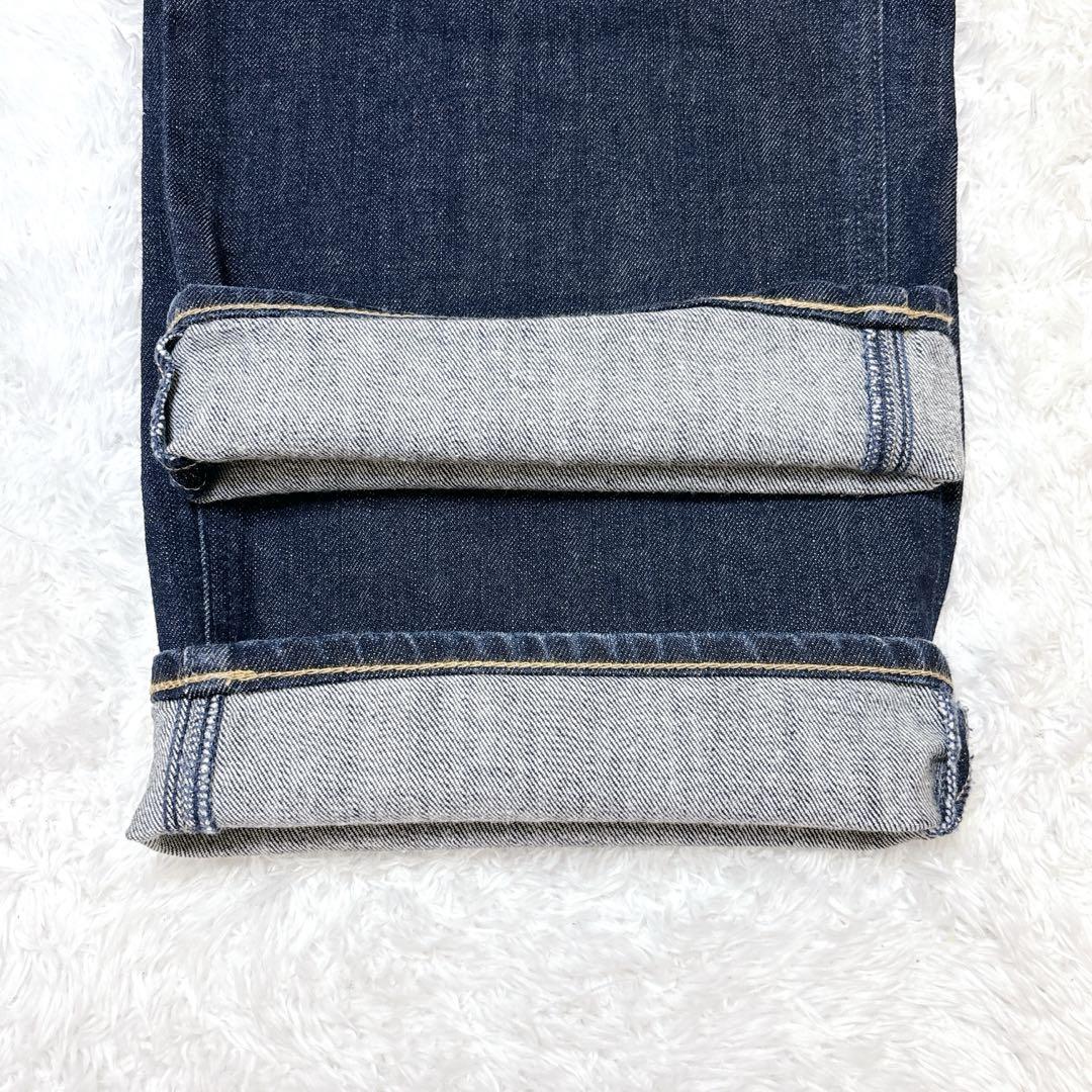✨美品✨ ヤヌーク Joan 25 ルーズストレートデニム M ストレッチ 濃紺 ✨美品✨ ヤヌーク Joan 25 ルーズストレートデニム M