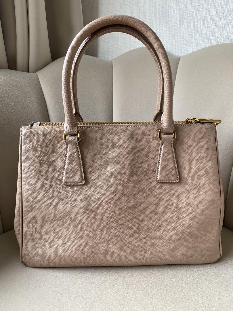 PRADA ガレリア サフィアーノ ハンドバッグ 2way ベージュ