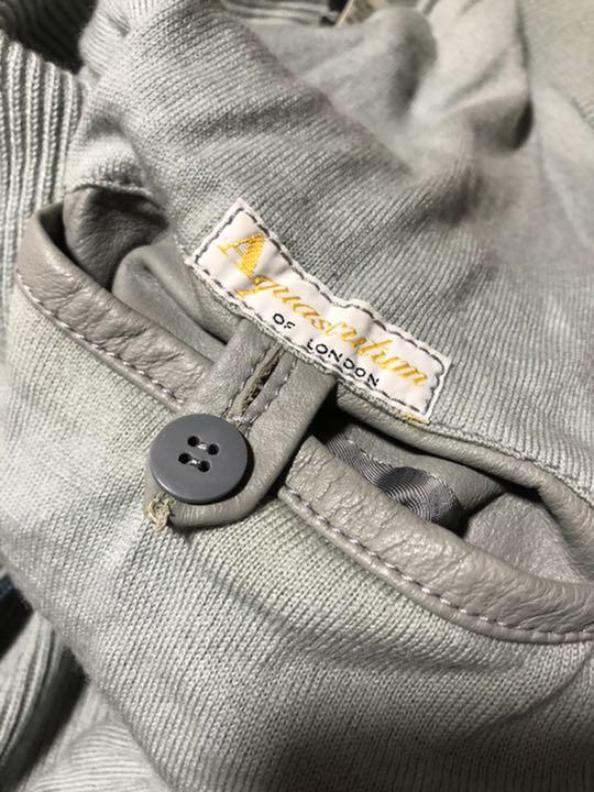 60s Aquascutum Leather Patch ニットブルゾン 48 - メルカリ