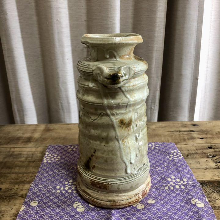 加藤弥右衛門 美濃伊賀花入 共箱 茶道具