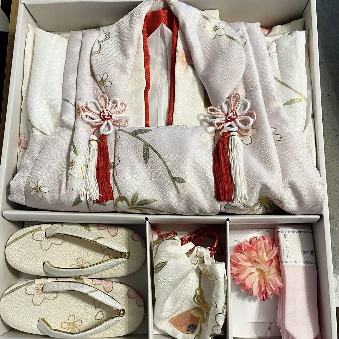 KYOETSU 七五三 3歳 女の子 着物 セット 被布 小物 セット 美品