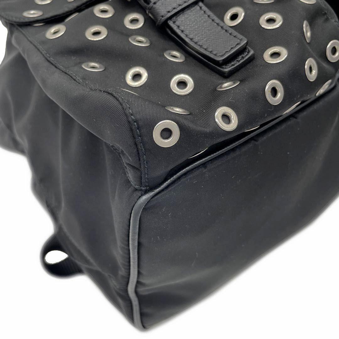 【PRADA】プラダ リュックサック ナイロン ファー レザー パンチングQ53 【PRADA】プラダ リュックサック ナイロン ファー レザー パンチングQ53