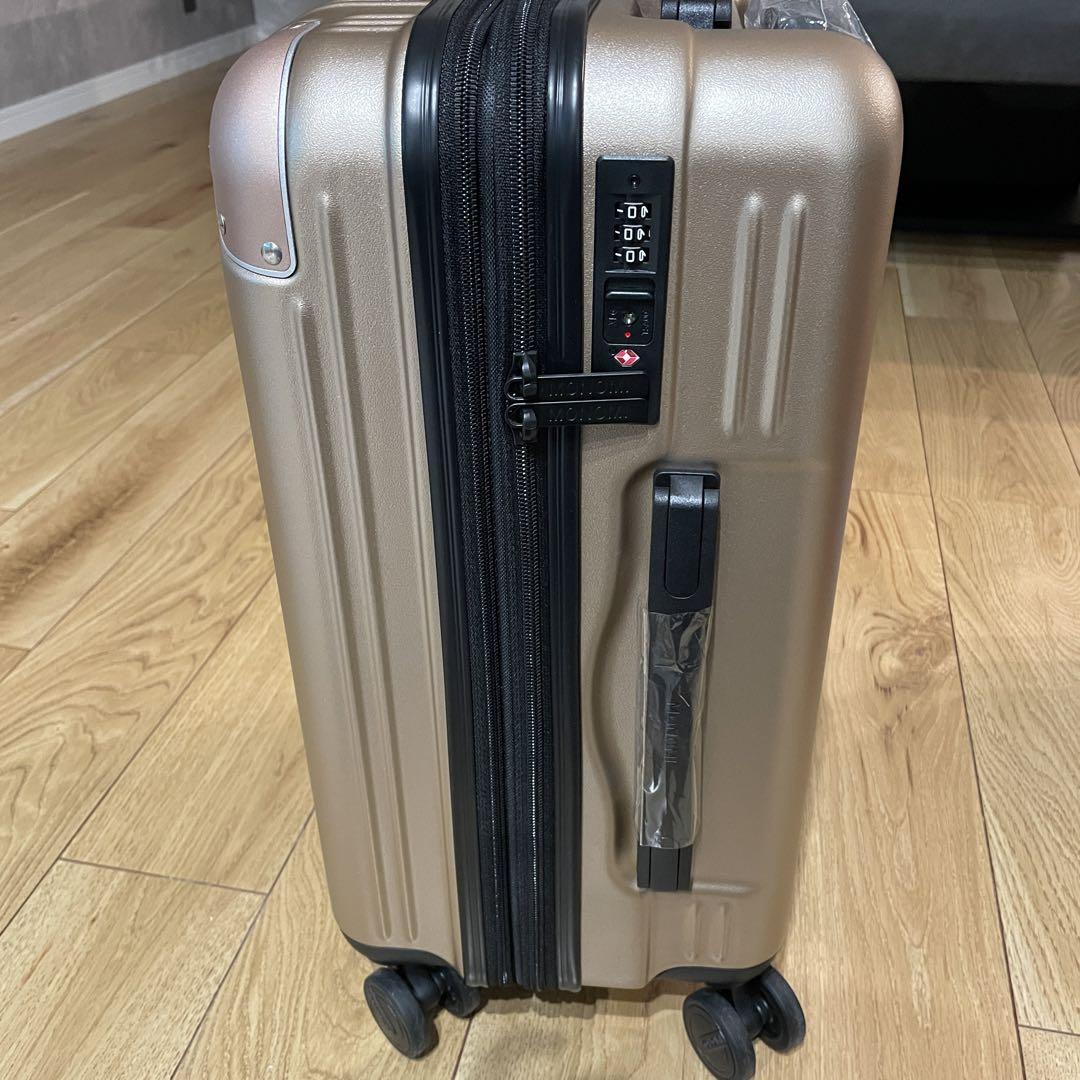 【MONOMI】　スーツケースシャンパンゴールド　拡張機能付き　Sサイズ　40L