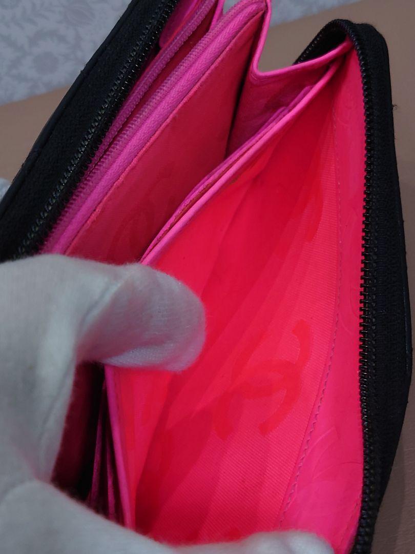 CHANEL カンボンラインラウンドファスナー　長財布