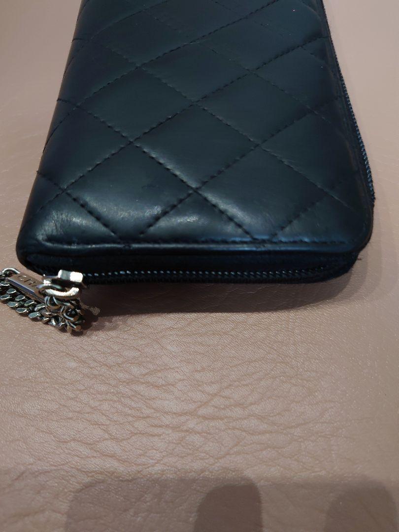 CHANEL カンボンラインラウンドファスナー　長財布