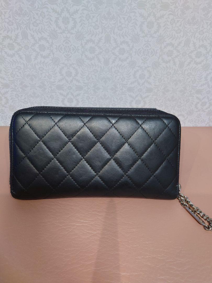 CHANEL カンボンラインラウンドファスナー　長財布